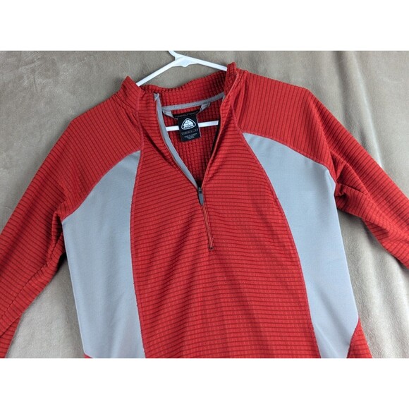 Nike ACG Sphere Waffle Texture Womens L Red Gray Half Zip Pullover Oregon Series - Picture 5 of 11